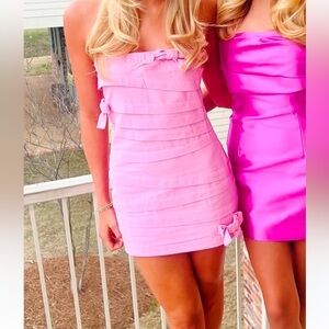 Pink Strapless Mini Dress